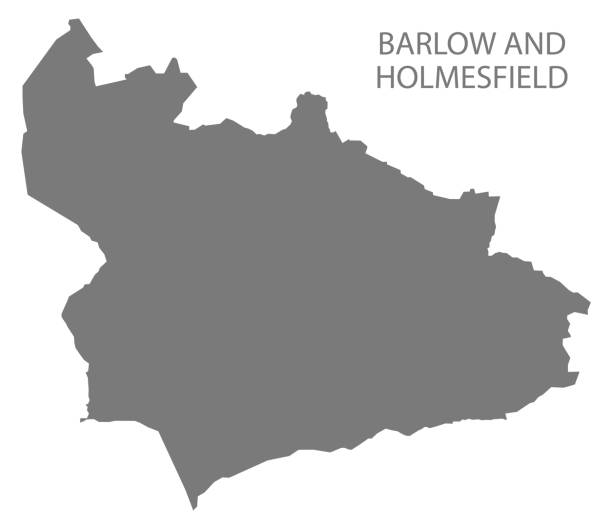 ilustrações de stock, clip art, desenhos animados e ícones de barlow and holmesfield grey ward map of north east derbyshire district in east midlands england uk - borough of north east