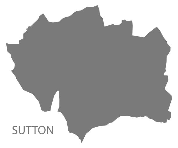 sutton szary ward mapa north east derbyshire dzielnicy w east midlands anglii wielkiej brytanii - borough of north east stock illustrations