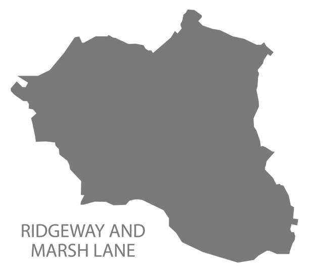 ilustrações de stock, clip art, desenhos animados e ícones de ridgeway and marsh lane grey ward map of north east derbyshire district in east midlands england uk - borough of north east