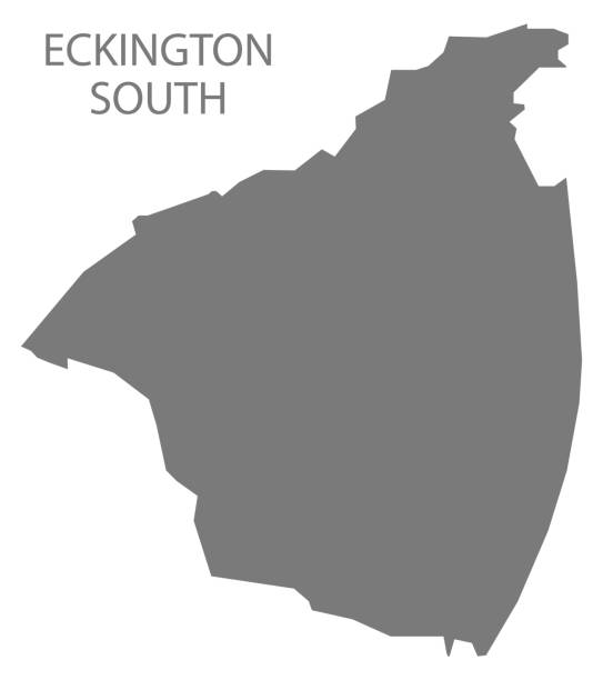 eckington south grey ward mapa dzielnicy north east derbyshire w east midlands anglii wielkiej brytanii - borough of north east stock illustrations