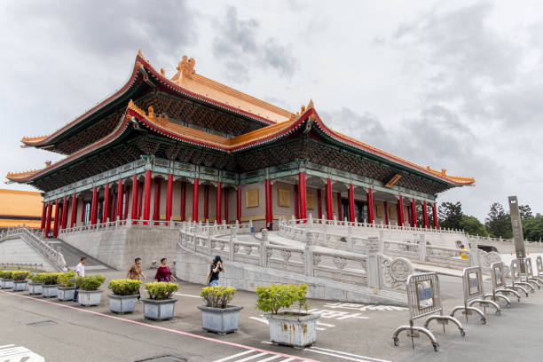 Tourist visit to NTCH Arts Plaza Aug 24, 2019 Tourist visit to NTCH Arts Plaza, Taipei, Taiwan chiang kai shek photos stock pictures, royalty-free photos & images