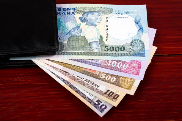 istock Old money from Madagascar in the black wallet 1172151173