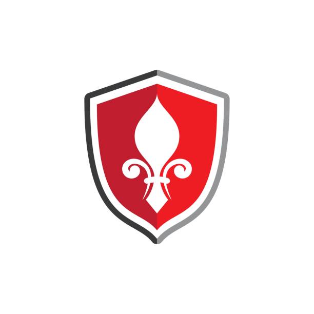 Fleur de lis vector icon design Fleur de lis vector icon design template quebec flower stock illustrations