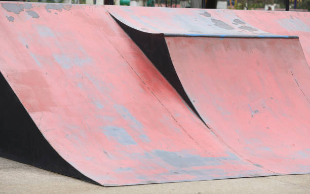 istock Empty outdoor skate park ramps 1172155277