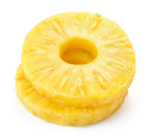 istock Pineapple rings. Canned pineapple slices. Pineapple isolated on white. 1172156761