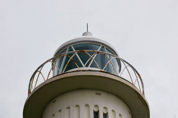 istock The top of a lighthouse is seen against a grey sky. 1172157034