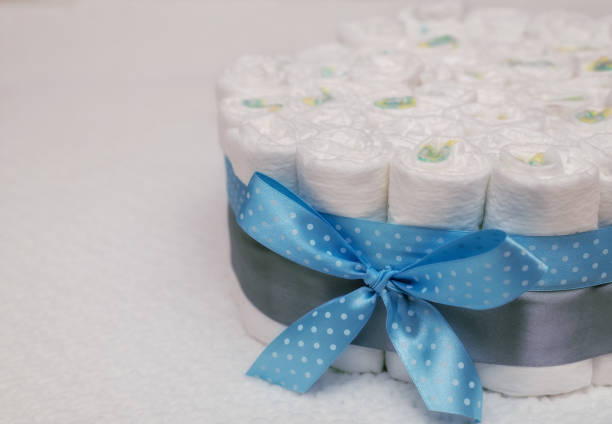 istock Stack of diapers for a little baby 1172157084