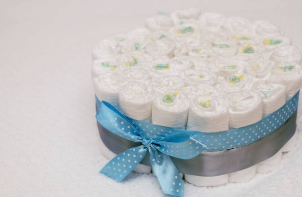 istock Stack of diapers for a little baby 1172157770
