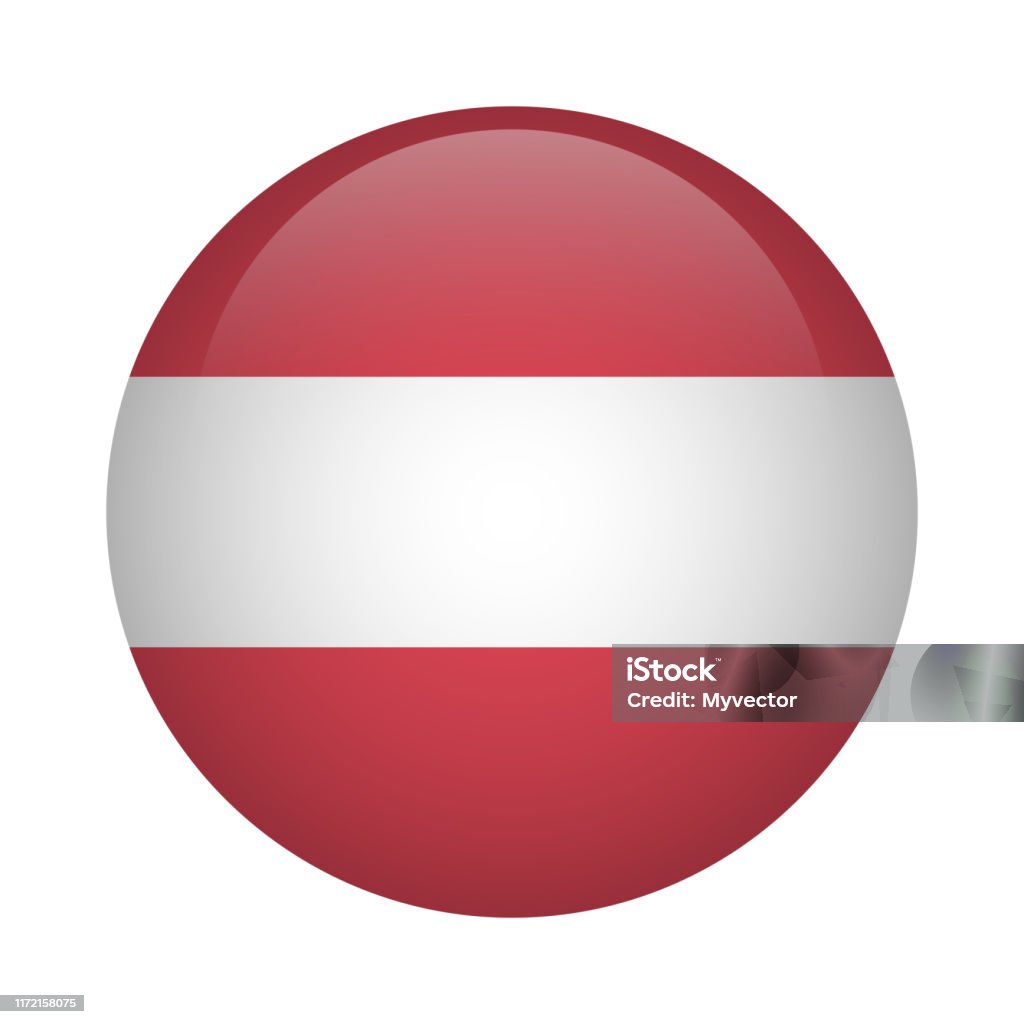 Austria Flag Rund Austrian Round Flag Austria Stock Illustration - Download Image Now ...