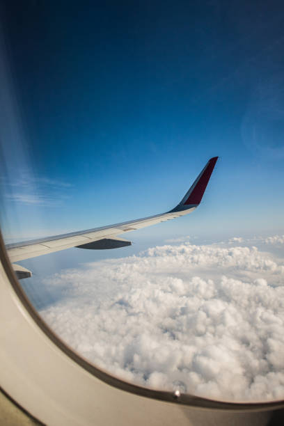 istock Sky Above Clouds on Flight to Moscow, Russia 1172158692
