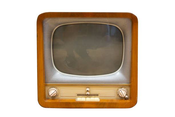 istock Old Grungy Vintage Tv  Isolated on White Background Retro Technology. 1172160711