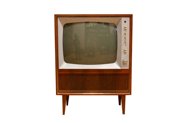 istock Old Grungy Vintage Tv  Isolated on White Background Retro Technology. 1172160720