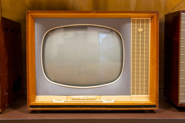 istock Old Grungy Vintage Tv  Isolated on White Background Retro Technology. 1172160775