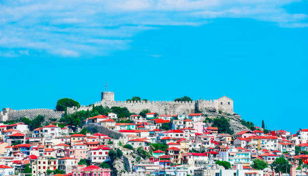 istock Greece, Kavala - June 20, 2010: City view, port and old castle. 1172160852