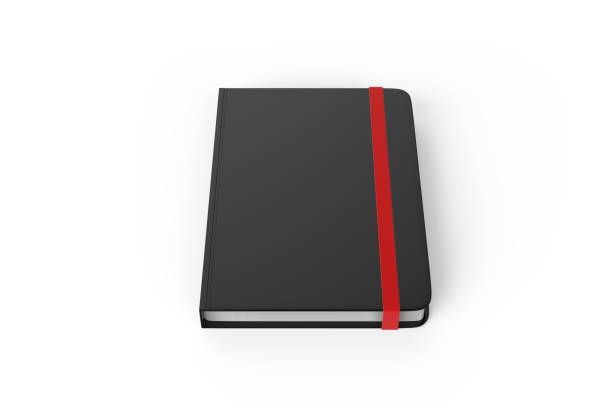 istock Blank notebook with elastic band closure for branding, mock up template on isolated white background, 3d illustration 1172165045