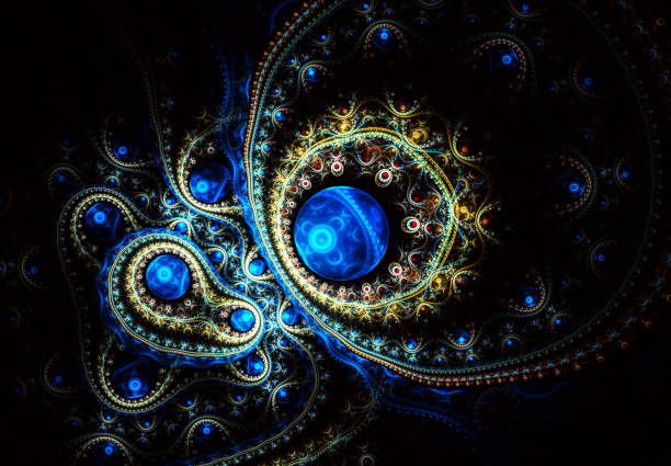 istock Abstract color dynamic background with lighting effect. Fractal art 1172166557