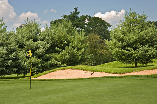 campo de golfe - new jersey landscape putting green golf imagens e fotografias de stock