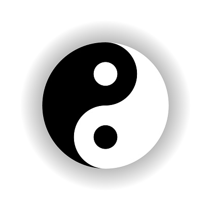 Yin Yang symbol vector.