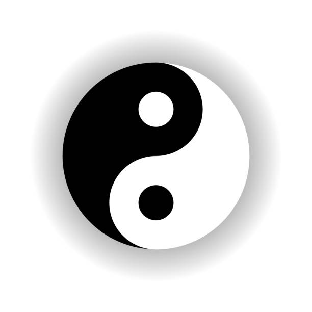 Yin Yang symbol vector. Yin Yang symbol vector. dieng plateau stock illustrations