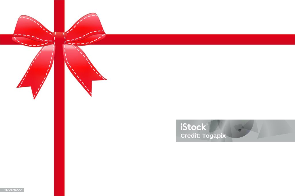 Present Red Ribbon Background Stock Illustration - Download Image Now ...