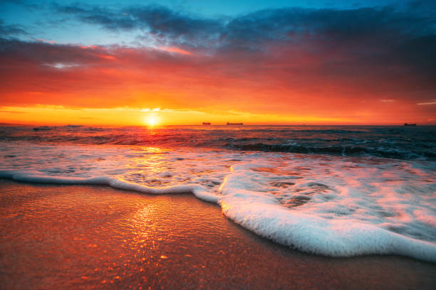 istock Beautiful cloudscape over the sea, sunrise shot 1172174644
