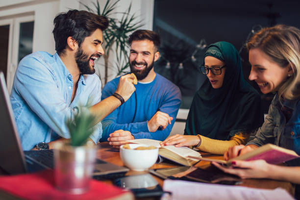 istock Group of students study at home. Learning and preparing for university exam. 1172175295
