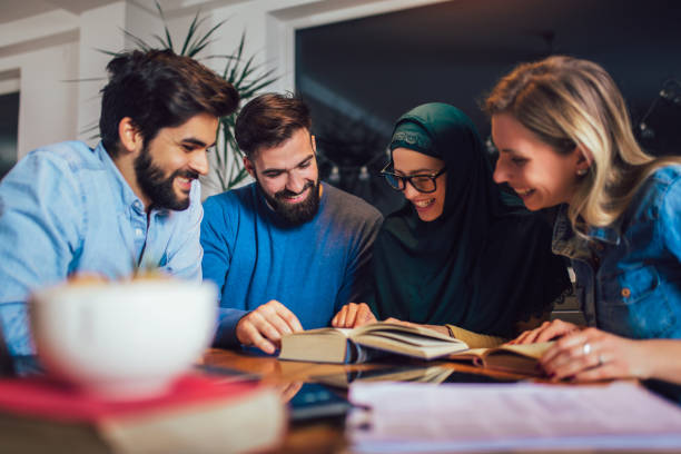 istock Group of students study at home. Learning and preparing for university exam. 1172175298