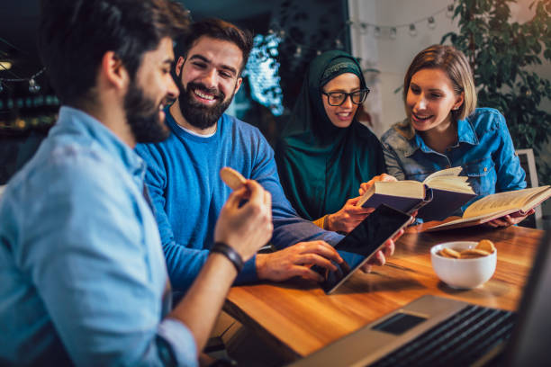 istock Group of students study at home. Learning and preparing for university exam. 1172176290