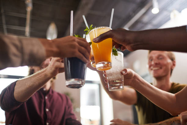 Friends Toasting with Cocktails