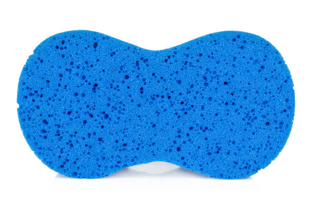 istock Blue sponge for car washing isolate on white background 1172176846