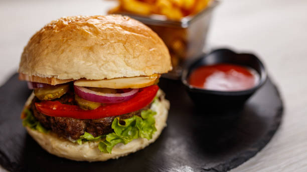 istock Burger with french fries 1172180931