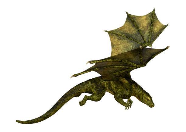 istock 3D illustration fantasy dragon on white 1172181093