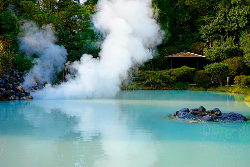 a natural hot spring