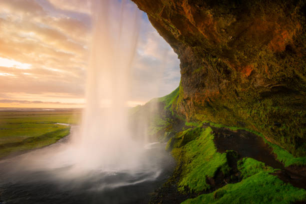 istock Beautiful waterfall Seljalandsfoss at the sunset in Iceland 1172183484
