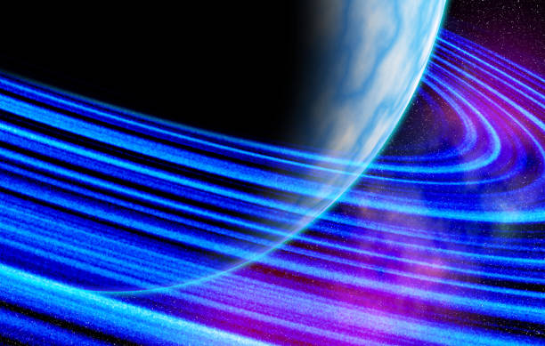 istock Giant planet with ring in outer space close up 1172188161