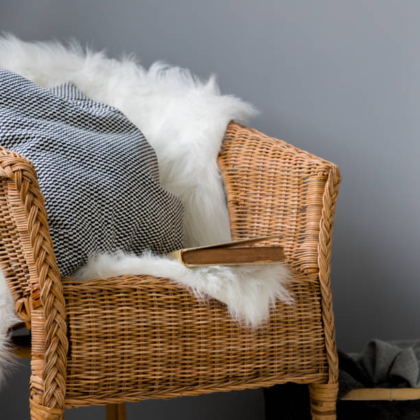 istock Wicker chair with decorations 1172194115