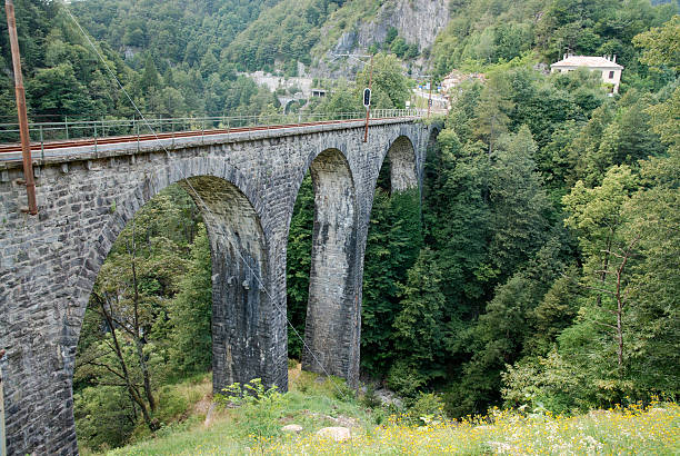 istock border (Switzerland, Italy) and viaduct in the alps 117220347