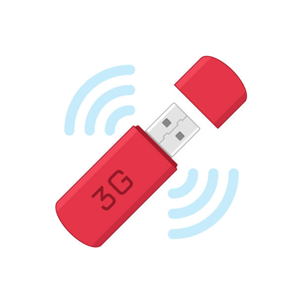 вектор модема 3g usb. - usb cable drive usb flash drive flash stock illustrations