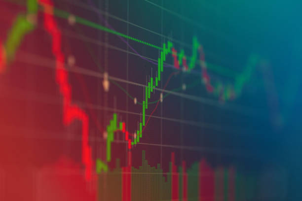 istock Candlestick chart from stock market on screen 1172210505