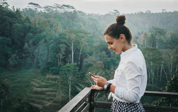istock Young woman and rice fields, Indonesia 1172220597
