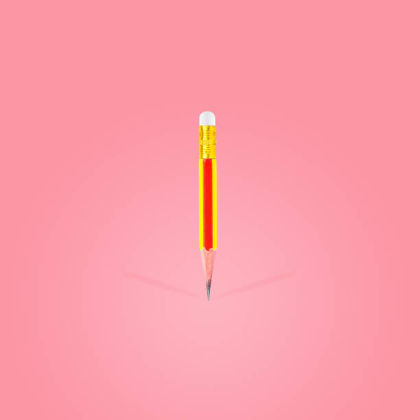 istock Short-sharpened wooden pencil and eraser isolated 1172220712