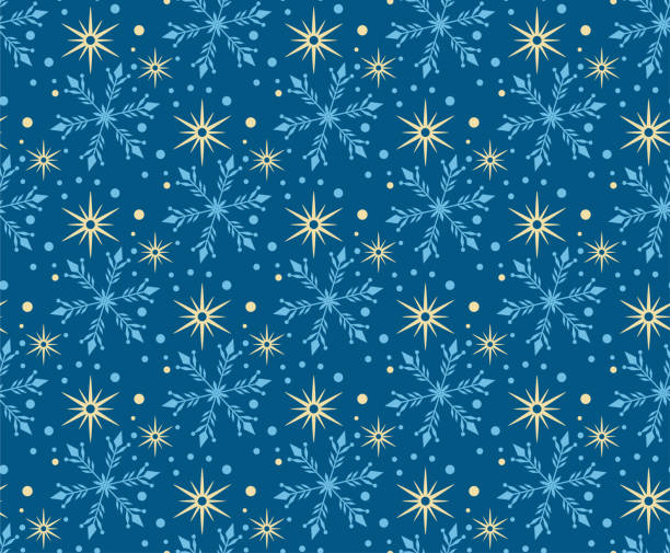 패브릭 및 래핑 페이퍼 디자인을 위한 크리스마스 원활한 패턴 - wallpaper pattern wallpaper 1950s style ornate stock illustrations