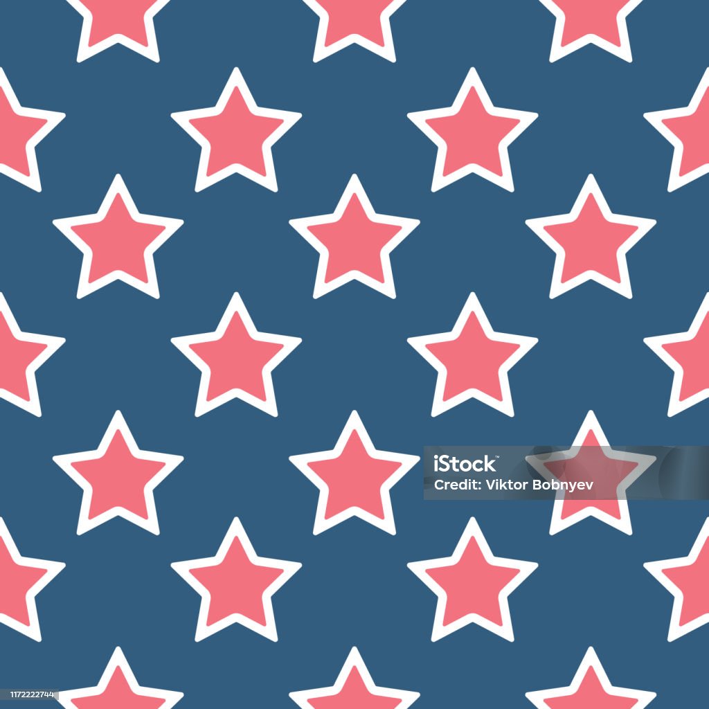 Pattern 9 Stars Stars Seamless Pattern Stock Illustration - Download Image Now ...