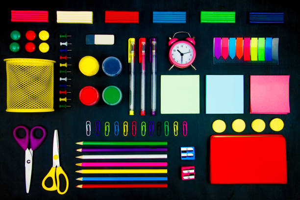 istock Office, school supplies isolated on background 1172224161