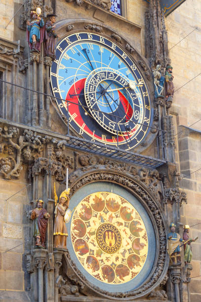 istock Prague medieval astronomical clock (Orloj) on Old Town Hall tower, Prague, Czech republic. 1172224403