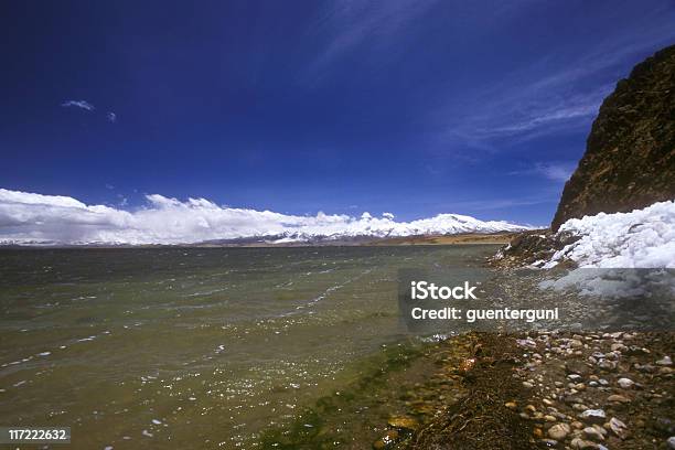 Lake Manasarovar And Gurla Mandhatta In Western Tibet Stock Photo - Download Image Now
