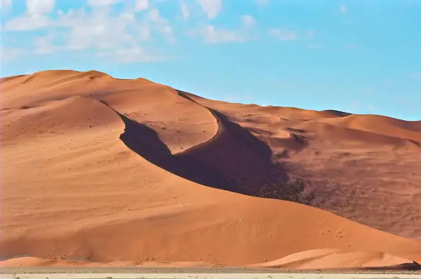 Namib desert dune. Sunny day. Horizontal shot