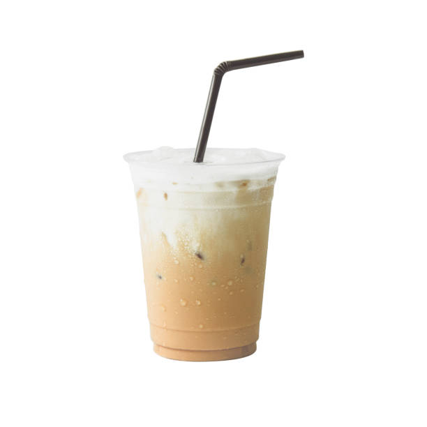 istock Iced or frappe coffee cup on glass cup isolated  white background 1172231231