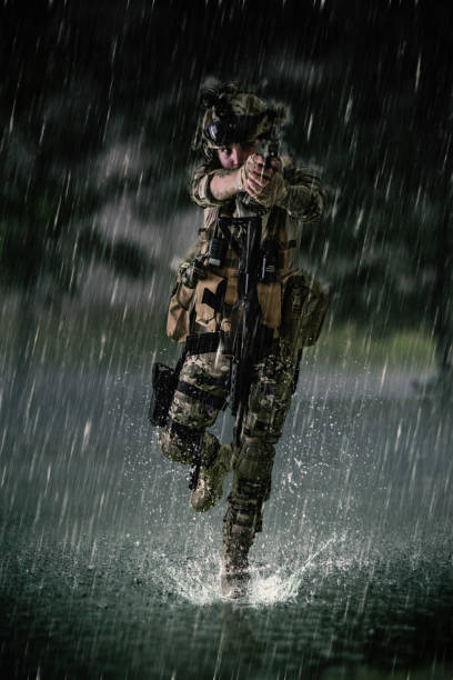 istock Special soldier in action military concept 1172236119