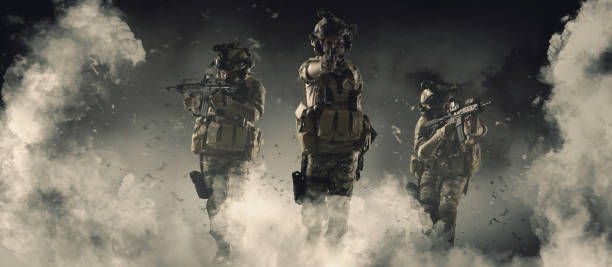 istock Special soldier in action military concept 1172236126